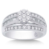 14K White Gold 1 Ct.Tw. Diamond Invisible Ring