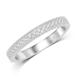 14K White Gold 1/5 Ct.Tw. Diamond Wedding Band