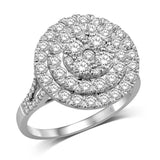 14K White Gold 1 5/8 Ct.Tw.Diamond Fashion Ring