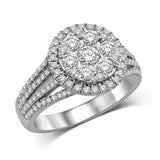 14K White Gold 1 1/4 Ct.Tw.Diamond Fashion Ring