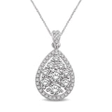 14K White Gold 9/10 Ct.Tw Diamond Fashion Pendant