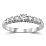 14K White Gold 1/2 Ct.Tw.Diamond Semi Mount Engagement Ring