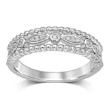 14K White Gold 1/20 Ct.Tw.Diamond Fashion Band