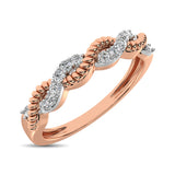 Diamond 1/10 Ctw  Twist Band in 14K Rose Gold