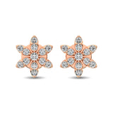 Diamond 1/3 Ct.Tw. Flower Stud Earrings