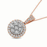 10K Two Tone 1/2 Ct.Tw. Diamond Pendant