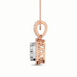 10K Two Tone 1/2 Ct.Tw. Diamond Pendant