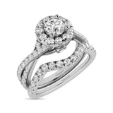 14KT White Gold 1Ct.Tw. Diamond keyani Bridal Ring