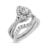 14KT White Gold 1Ct.Tw. Diamond keyani Bridal Ring