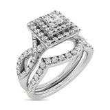 14K White Gold 1 Ct.Tw. Diamond Engagement Rings