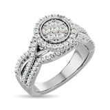 Diamond Engagement Ring 3/4 ct tw in 10K White Gold