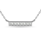 Diamond Round Cut  Fashion Necklace 1/4 ct tw in 10K White Gold