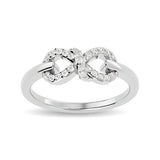 Diamond Infinity  Ring 1/6 ct tw in 10K White Gold