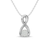 Diamond Fashion Pendant 1/10 ct tw in 10K White Gold