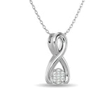 Diamond Fashion Pendant 1/10 ct tw in 10K White Gold