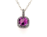 14kw pink sapphire pendant