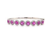 14kw pink sapphire bangle