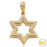 14KY 2.85CTW DIAMOND 'STAR OF DAVID' PENDANT