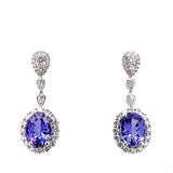 18kw tanzanite earrings